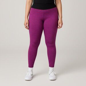 Be Inspired Pink/Black Athletic Performance Quick Dry Tight Fit Leggings Large